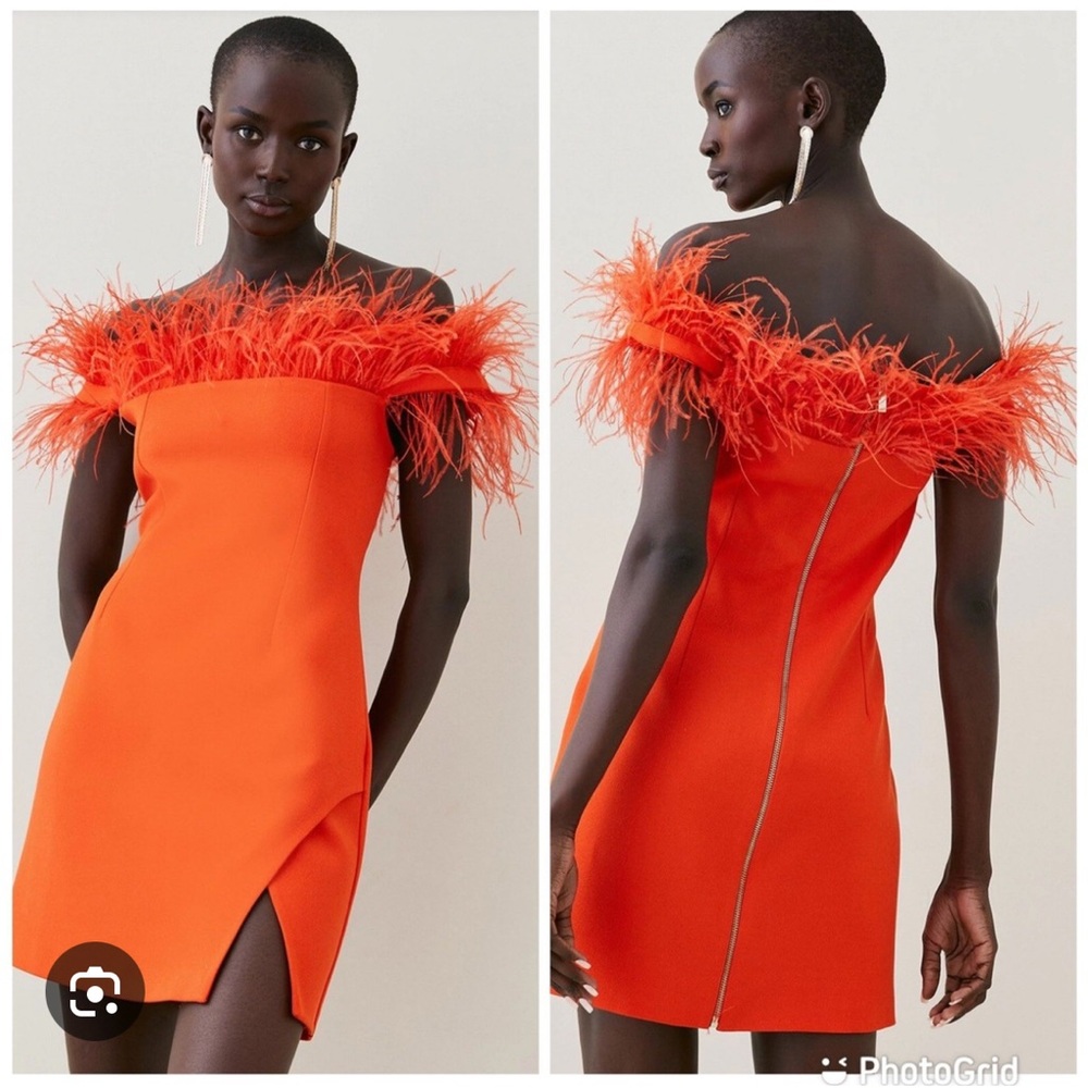 Karen Millen Feather Mini Dress